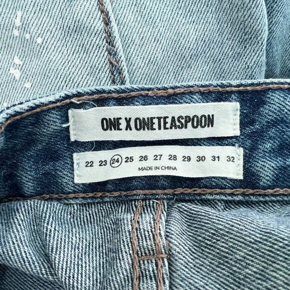 One X One Teaspoon harem style distress jeans size 24 - Picture 4 of 5